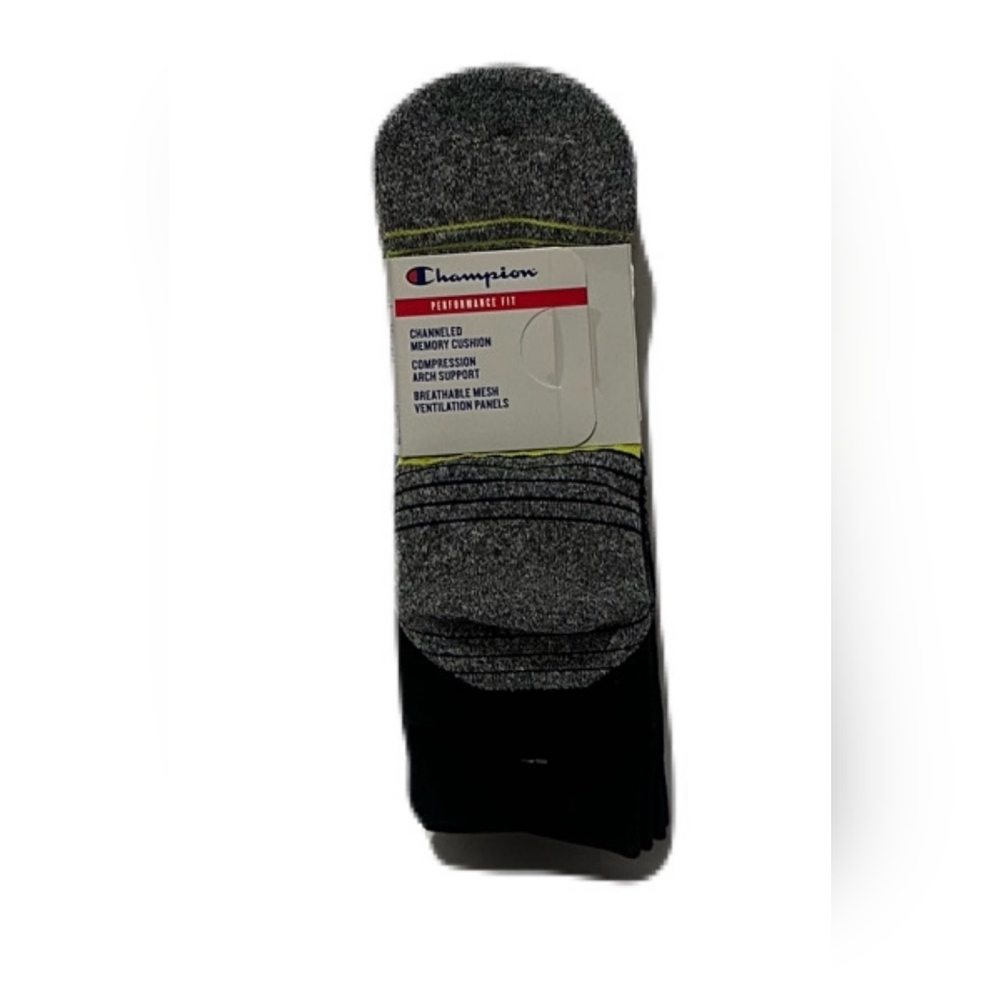 Champion Men's Performance Fit Ankle Socks 4-Pairs Size 6-12 Cushioned Sole - Picture 5 of 6